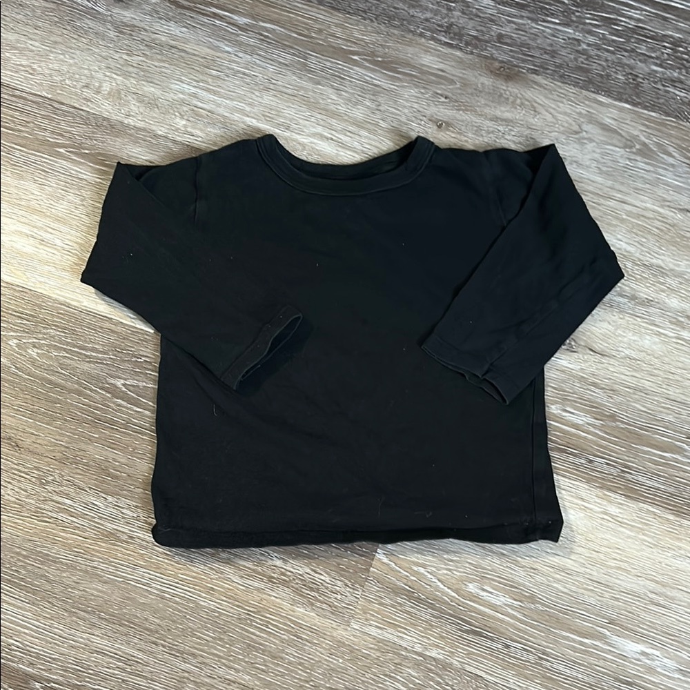 Classic Black Kids Long Sleeve Shirt